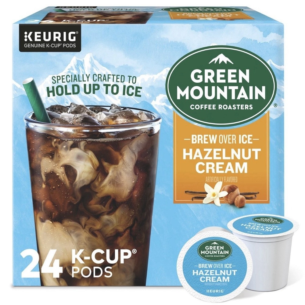 Green Mountain Coffee Roasters Brew Over Ice Hazelnut Cream, K-Cups, 24 Count - Picture 1 of 8